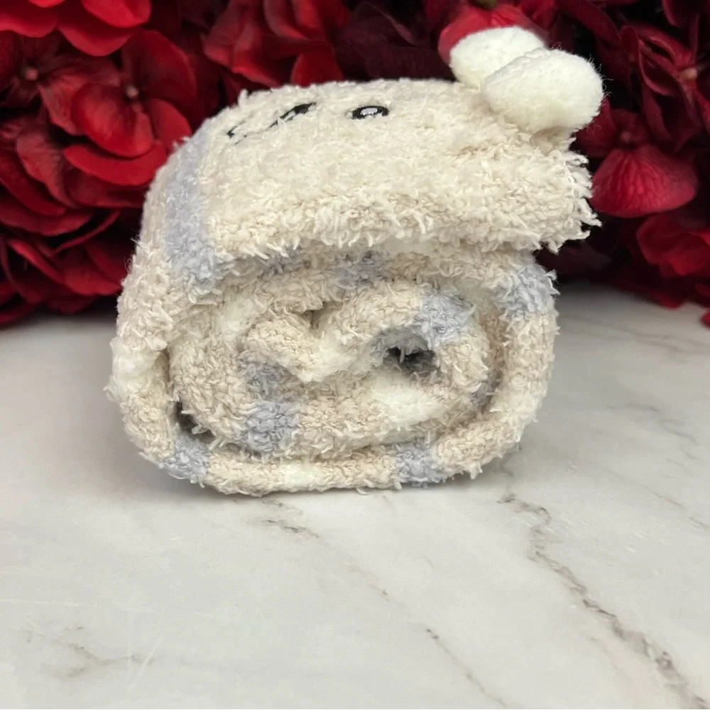 Plush Animal Mocha & Gray Striped Puppy Dog Over the Knee Socks - Picture 12 of 15